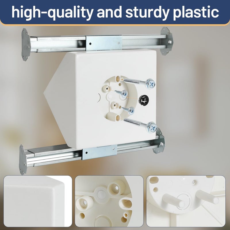 Deridi Ceiling Fan Light Fixture Mounting Box Fan Mounting Bracket FB900 Ceiling Fan Angle Mount for Cathedral Ceiling Angles of 80°and Up with Metal Bracket - Image 3